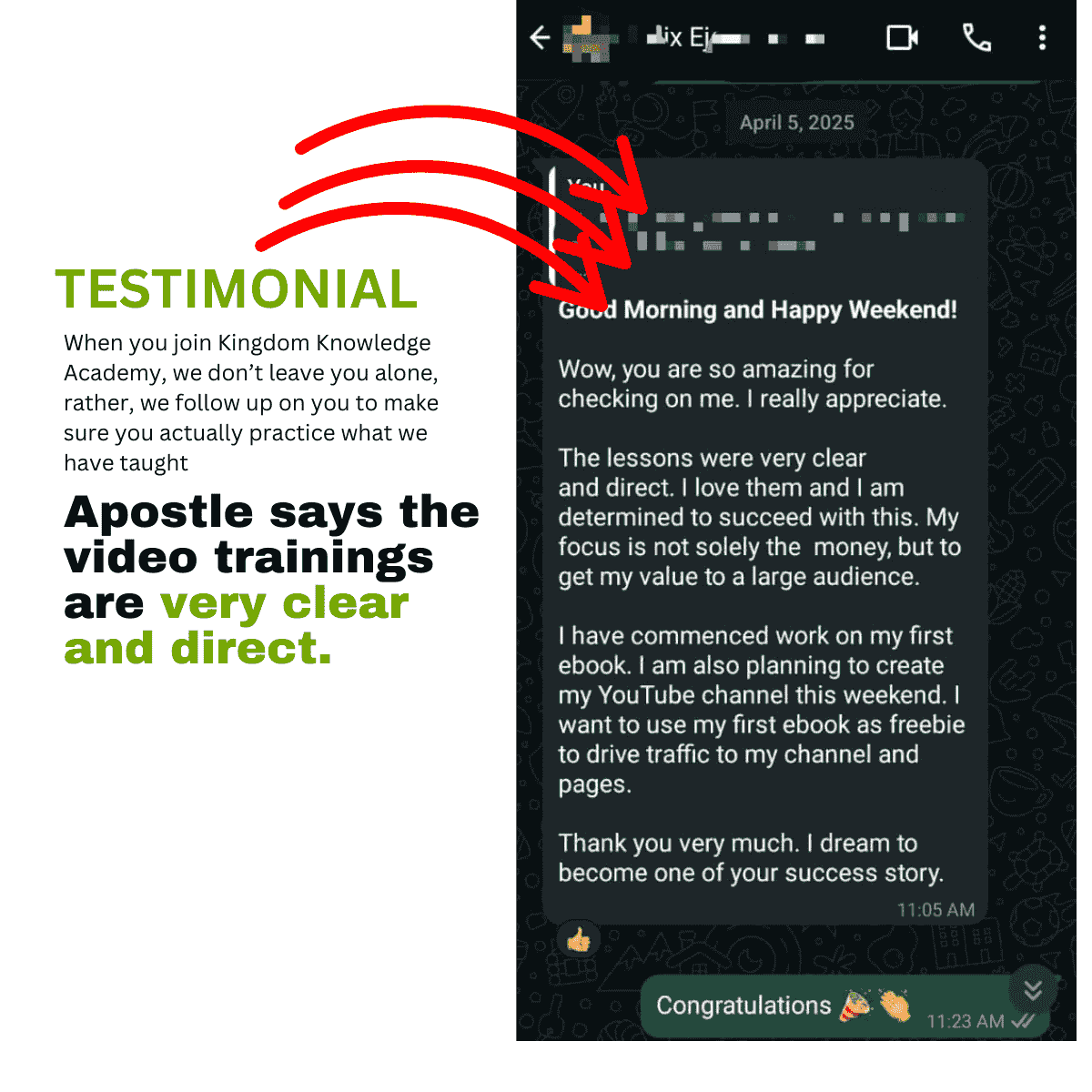 Testimonial