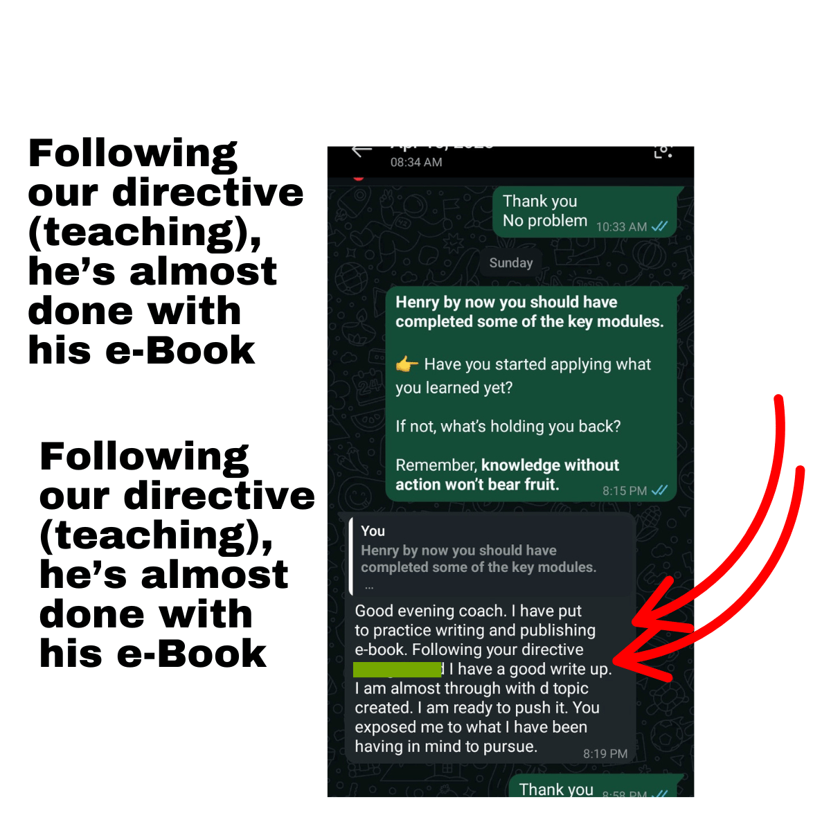 Pastor testimonial