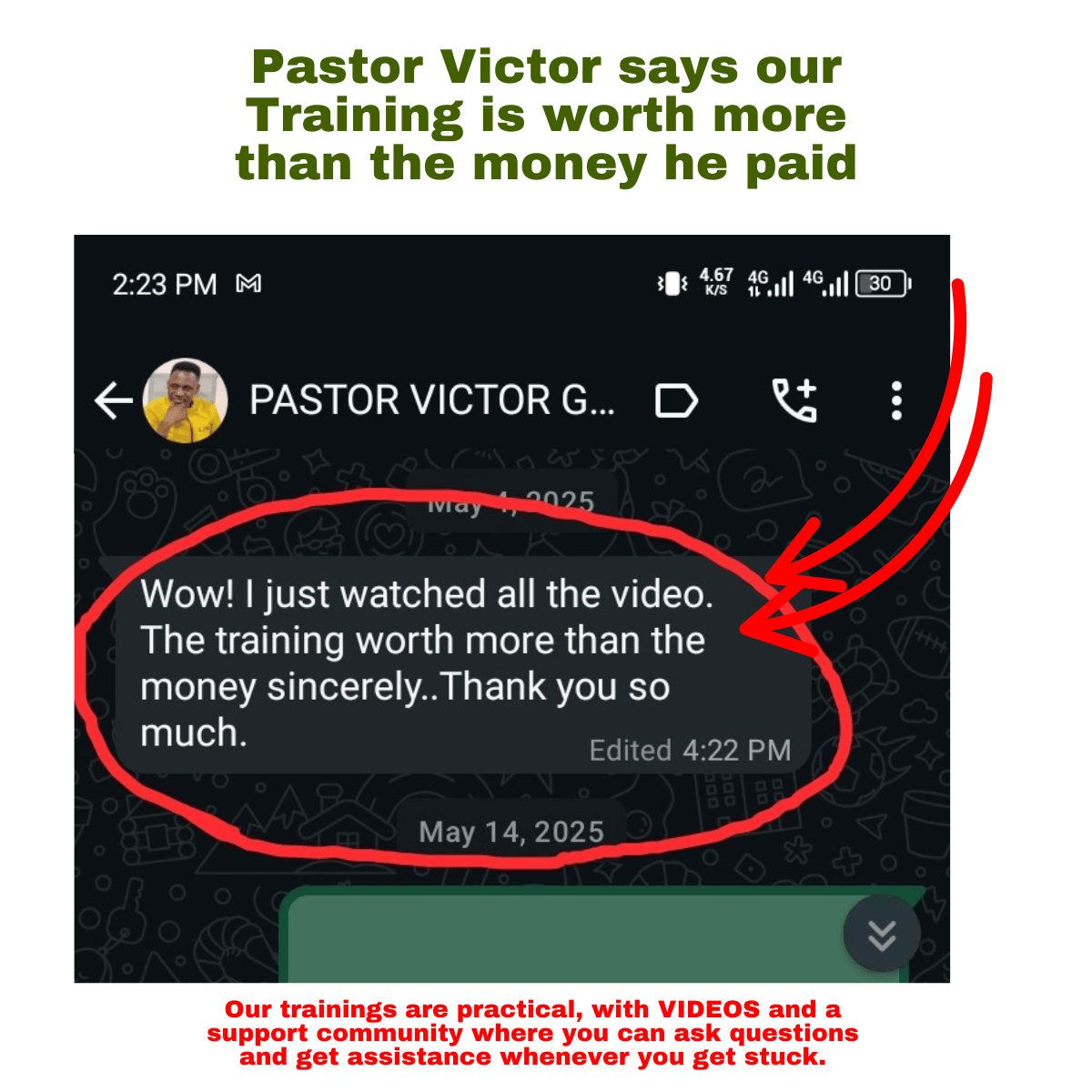 Pastor testimonial