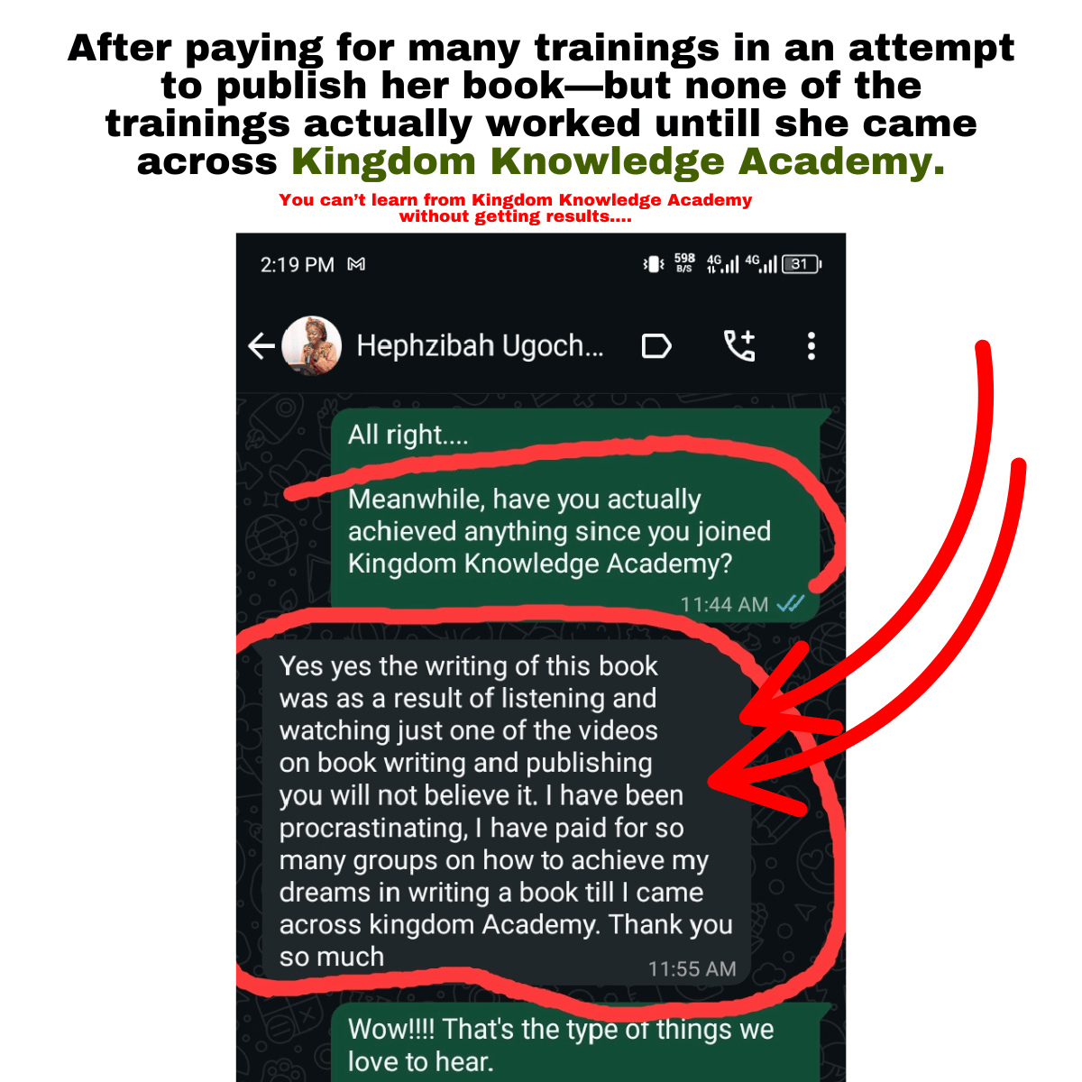 Pastor testimonial