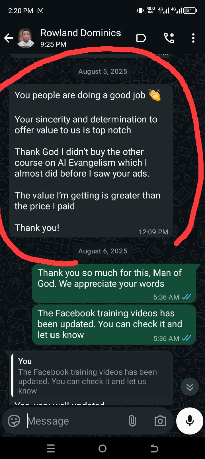 Testimonial